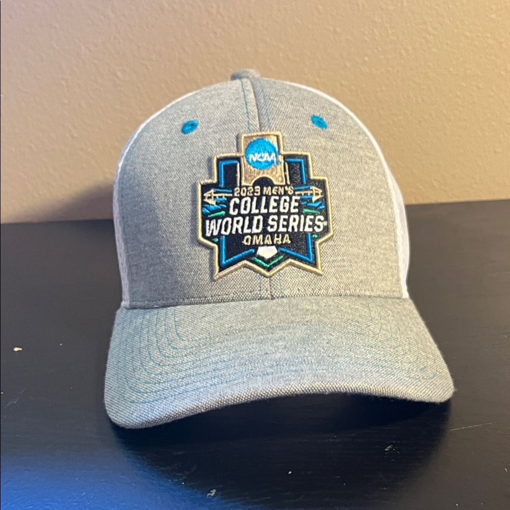 Gray and White 2023 College World Series Cap